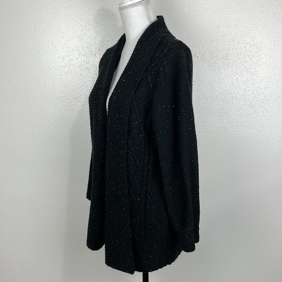 NY Collection Sweater Women Extra Large Petite Black Rainbow Speckled Cardigan - Picture 2 of 14